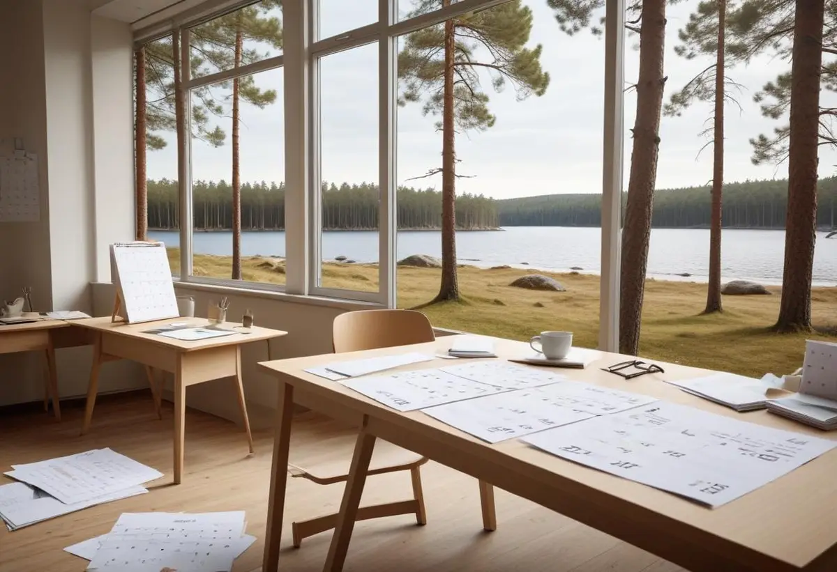 Hur många timmar jobbar man på ett år? En rolig titt på arbetslivet! illustration