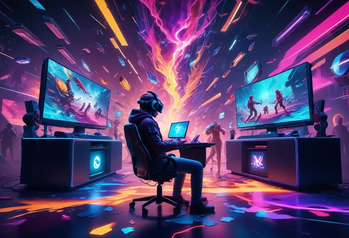 Från slots till AI – spelindustrins utveckling mot framtiden illustration